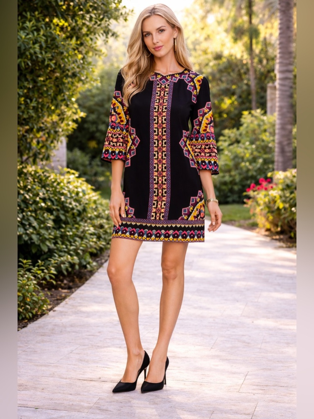 New LUNNA SHIFT MINI DRESS JOHNNY WAS